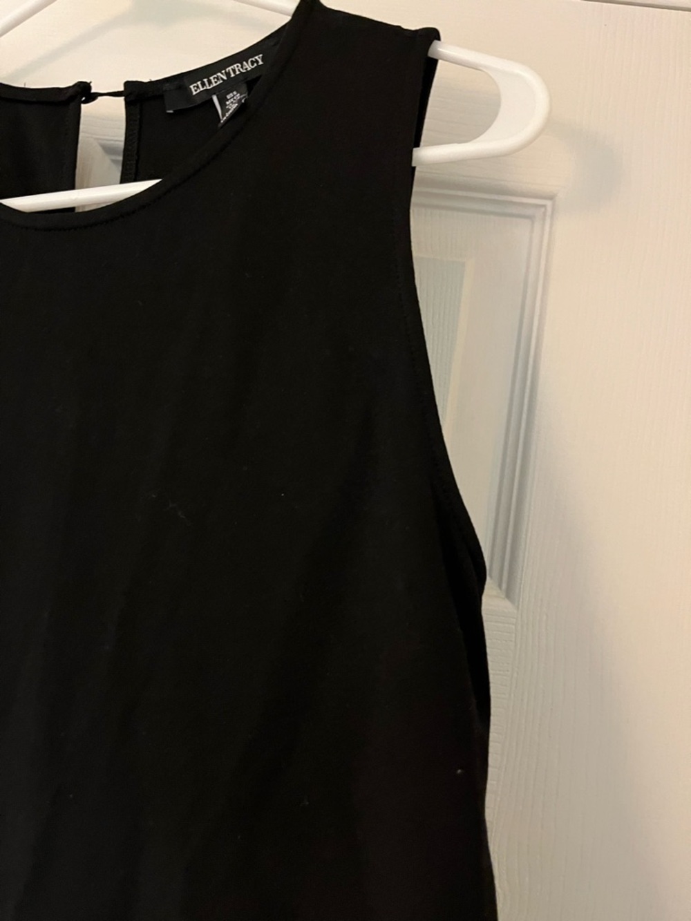 Ellen Tracy Little Black Sleeveless Bubble Hem Dress - Picture 3 of 4